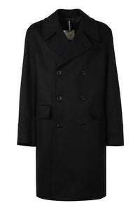 Double-breasted wool coat